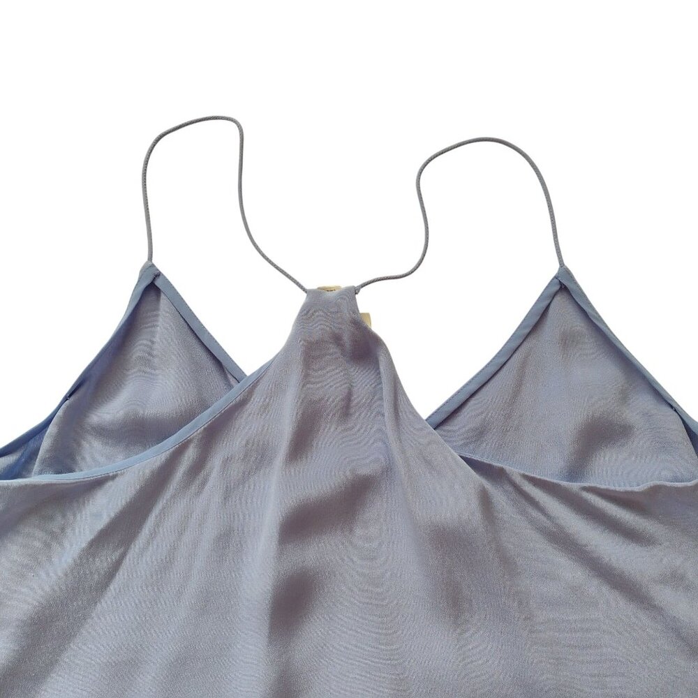 J Crew Womens Silk Tank Top 12 Sky Blue Racerback Relaxed Fit Cami - Picture 6 of 8